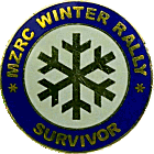MZ Winter motorcycle rally badge