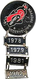 Nederveluwe motorcycle rally badge from Les Hobbs