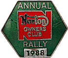 Norton motorcycle rally badge