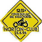 Norton Neuchatel motorcycle rally badge from Jean-Francois Helias