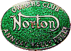 Norton motorcycle rally badge from Jean-Francois Helias