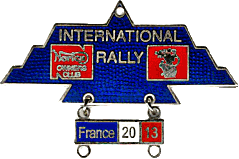 Norton International motorcycle rally badge from Jeff Laroche