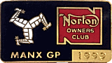 Norton Manx GP motorcycle rally badge from Jean-Francois Helias
