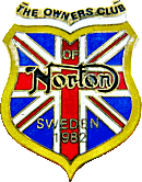 Norton Sweden motorcycle rally badge from Jean-Francois Helias