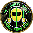 Not Guilty motorcycle rally badge from Jean-Francois Helias