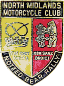 Notted Bear motorcycle rally badge from Jean-Francois Helias