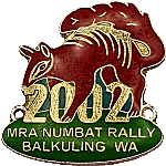 Numbat motorcycle rally badge from Jean-Francois Helias