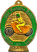 Oatcake motorcycle rally badge
