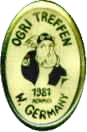 Ogri  motorcycle rally badge from Graham Mills
