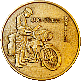 Old Timer motorcycle rally badge from Jean-Francois Helias