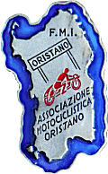 Oristano motorcycle rally badge from Jean-Francois Helias