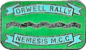 Orwell motorcycle rally badge from Ted Trett