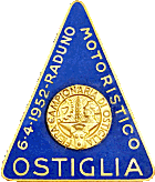 Ostiglia motorcycle rally badge from Jean-Francois Helias