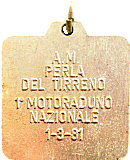 Perla del Tirreno motorcycle rally badge from Jean-Francois Helias
