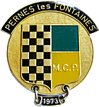 Pernes les Fontaines motorcycle rally badge from Jean-Francois Helias