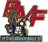Peterborough motorcycle rally badge from Russ Shand