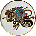 Peterborough motorcycle rally badge from Phil Drackley