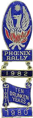 Phoenix  motorcycle rally badge from Ted Trett