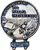 Pibales Charentaises motorcycle rally badge from Jean-Francois Helias