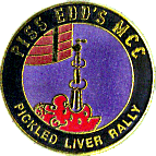 Pickled Liver motorcycle rally badge from Hayley Easthope