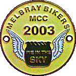 Pie In The Sky motorcycle rally badge