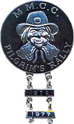 Pilgrims motorcycle rally badge from Les Hobbs