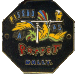 Parrot motorcycle rally badge from Lone Wolf