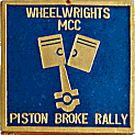 Piston Broke motorcycle rally badge from Dave Cooper