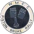 Piston Broke motorcycle rally badge from Les Hobbs