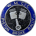 Piston Broke motorcycle rally badge from Phil Drackley