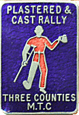Plastered And Cast motorcycle rally badge