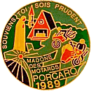 Porcaro motorcycle rally badge from Jean-Francois Helias