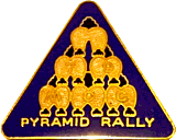 Pyramid motorcycle rally badge from Jean-Francois Helias