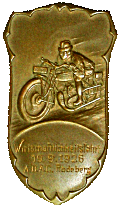 Radeberg motorcycle rally badge from Jean-Francois Helias