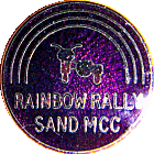 Rainbow motorcycle rally badge from Heather MacGregor