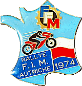 FIM Rallye motorcycle rally badge from Jean-Francois Helias