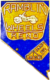 Ramblin Wheels Camp Out motorcycle run badge from Jean-Francois Helias