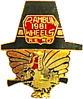 Ramblin Wheels motorcycle run badge from Jean-Francois Helias