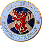Rampant Lion motorcycle rally badge from Tony Graves