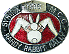 Randy Rabbit motorcycle rally badge from Jean-Francois Helias