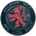Red Lion motorcycle rally badge from Dave Cooper