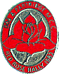Red Rose motorcycle rally badge from Mike Hull