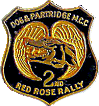Red Rose motorcycle rally badge from Mike Hull