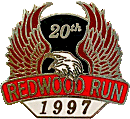Redwood motorcycle run badge from Jean-Francois Helias