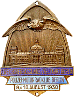 Reichsverfassungs-Zielfahrt des Polizei motorcycle rally badge from Jean-Francois Helias
