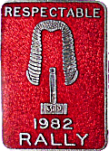Respectable motorcycle rally badge from Lone Wolf