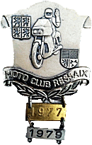 Ressaix MC motorcycle rally badge from Jean-Francois Helias