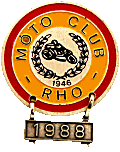Rho motorcycle rally badge from Jean-Francois Helias