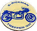 Rickman motorcycle rally badge from Jean-Francois Helias