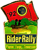 Rider motorcycle rally badge from Jean-Francois Helias